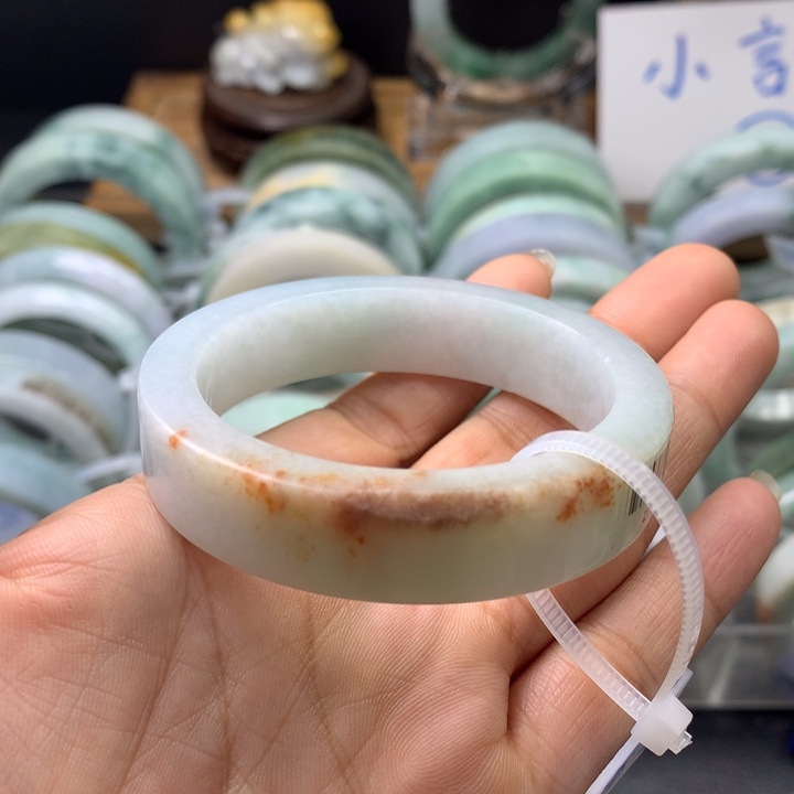 定制翡翠正圈未镶嵌50正圈 飘枫叶红