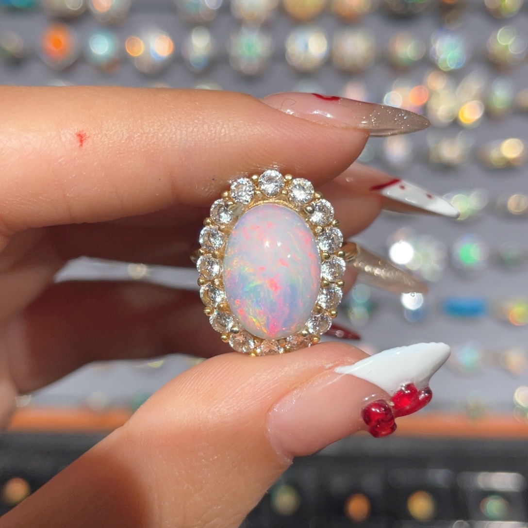 欧泊欧泊戒指银S925镶嵌