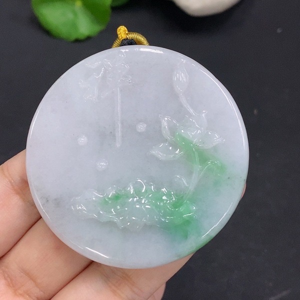 F8-天然A货翡翠-莲花