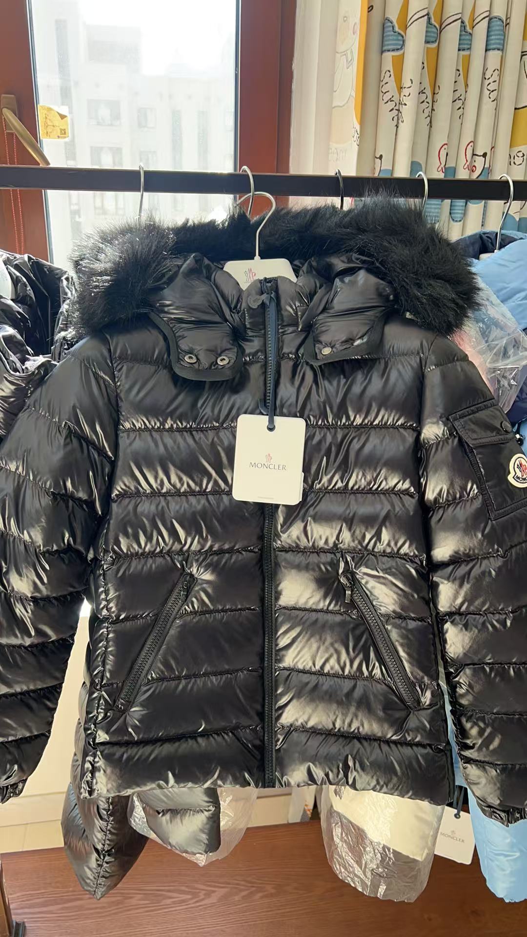 全新未使用 MONCLER 【大童badyf】 12A 最后一件 环保毛