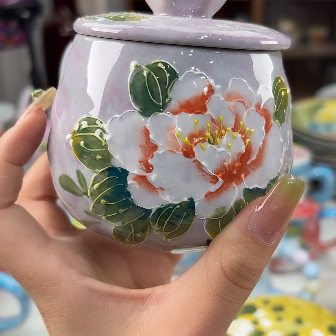 景德镇手绘高温釉下彩陶瓷茶具