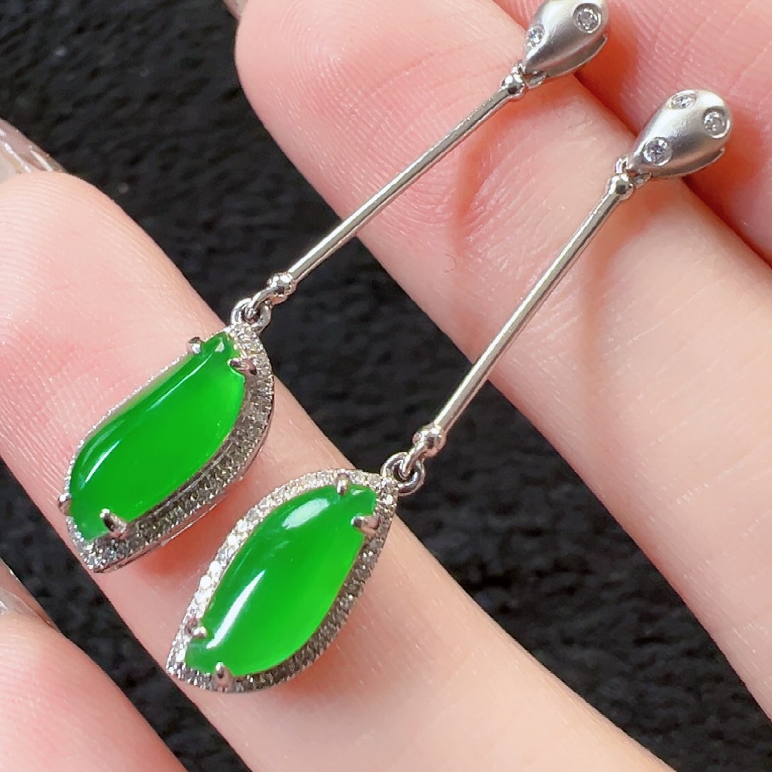 翡翠耳饰18K金镶嵌【福利款】签收后24小时鉴赏期