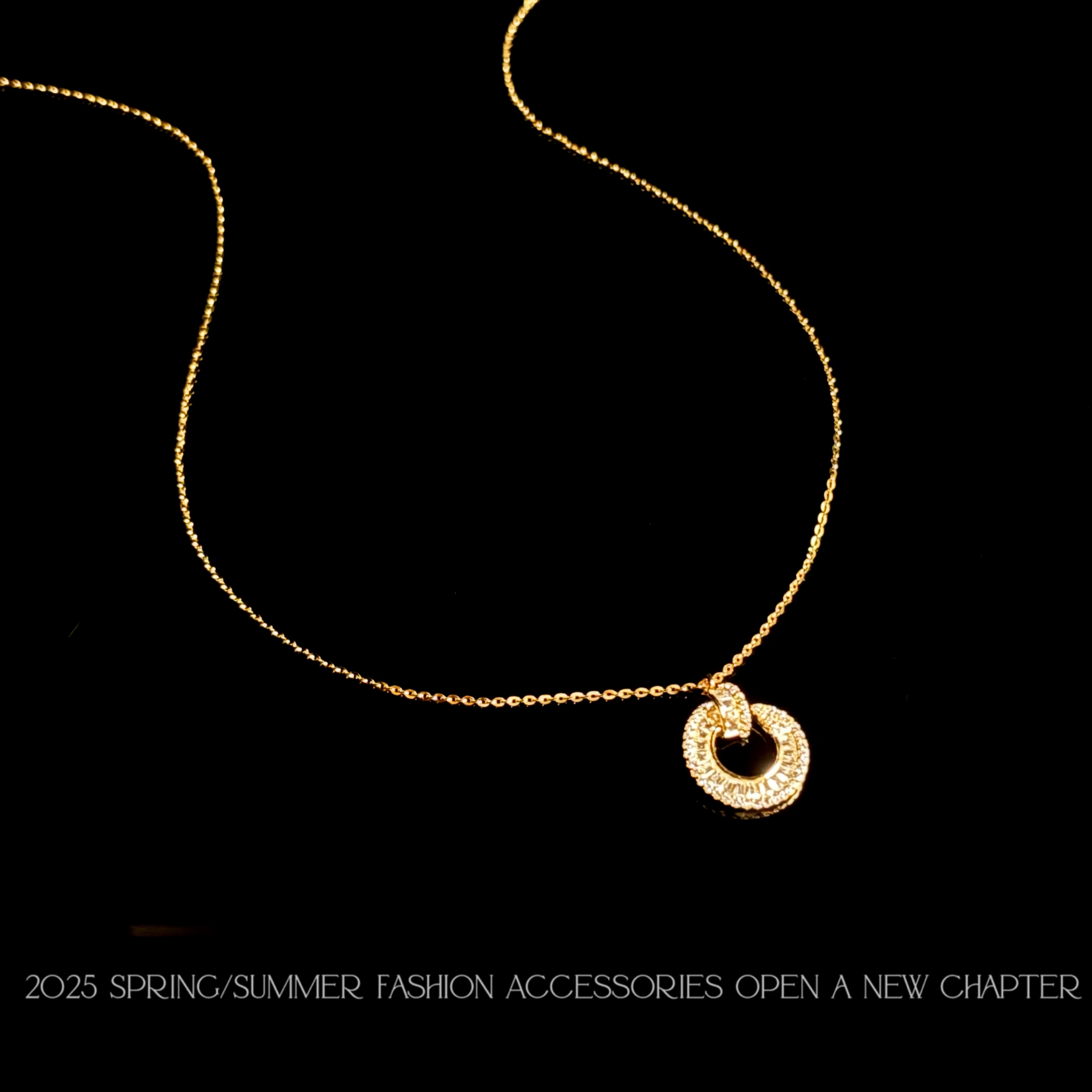 坠链均925银 镀k金 2025款C7662【金河轮舞项】Jeannie zoo 项链