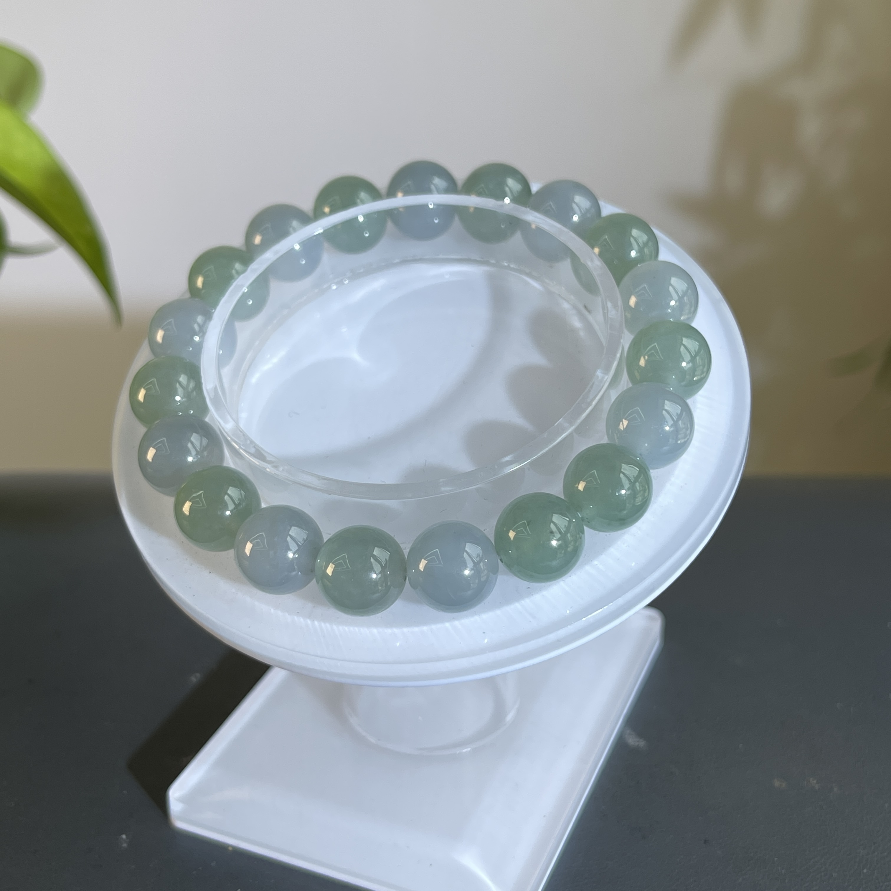 JTB29-188  天然缅甸A货翡翠 翡翠手串