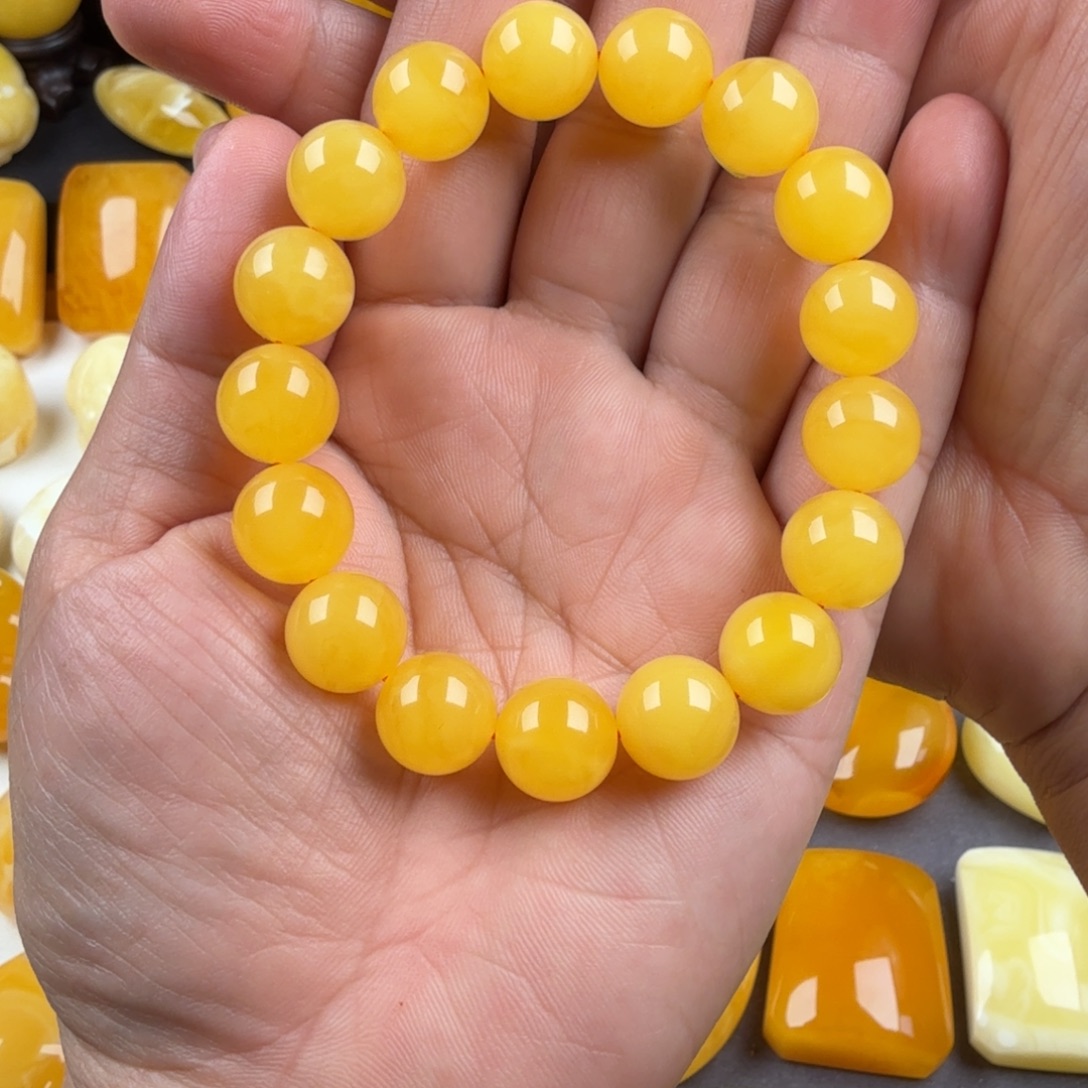 琥珀未镶嵌颈饰纯天然琥珀蜜蜡