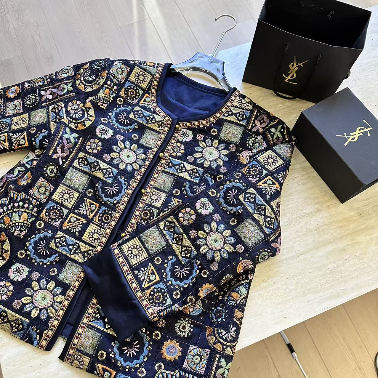 清货专柜专享【度华年-贵妇人】新中式香云纱古法手工上衣145263