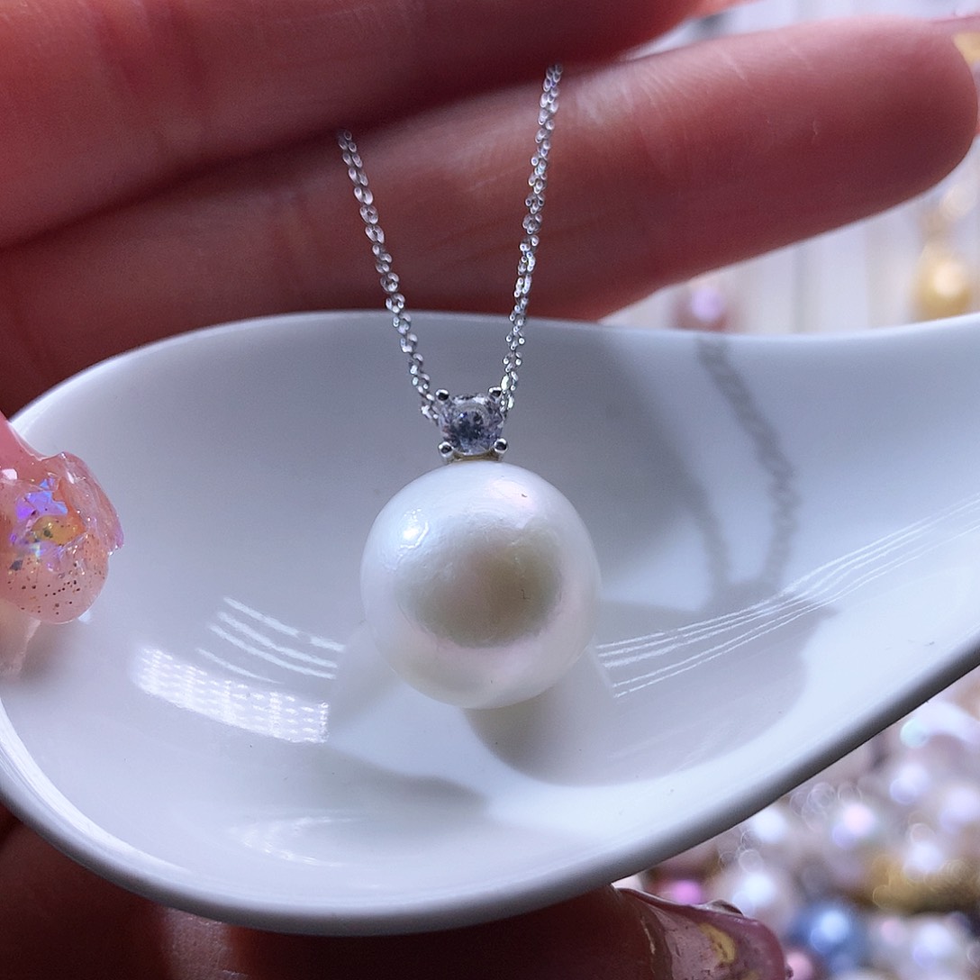 淡水珍珠颈饰银S925镶嵌