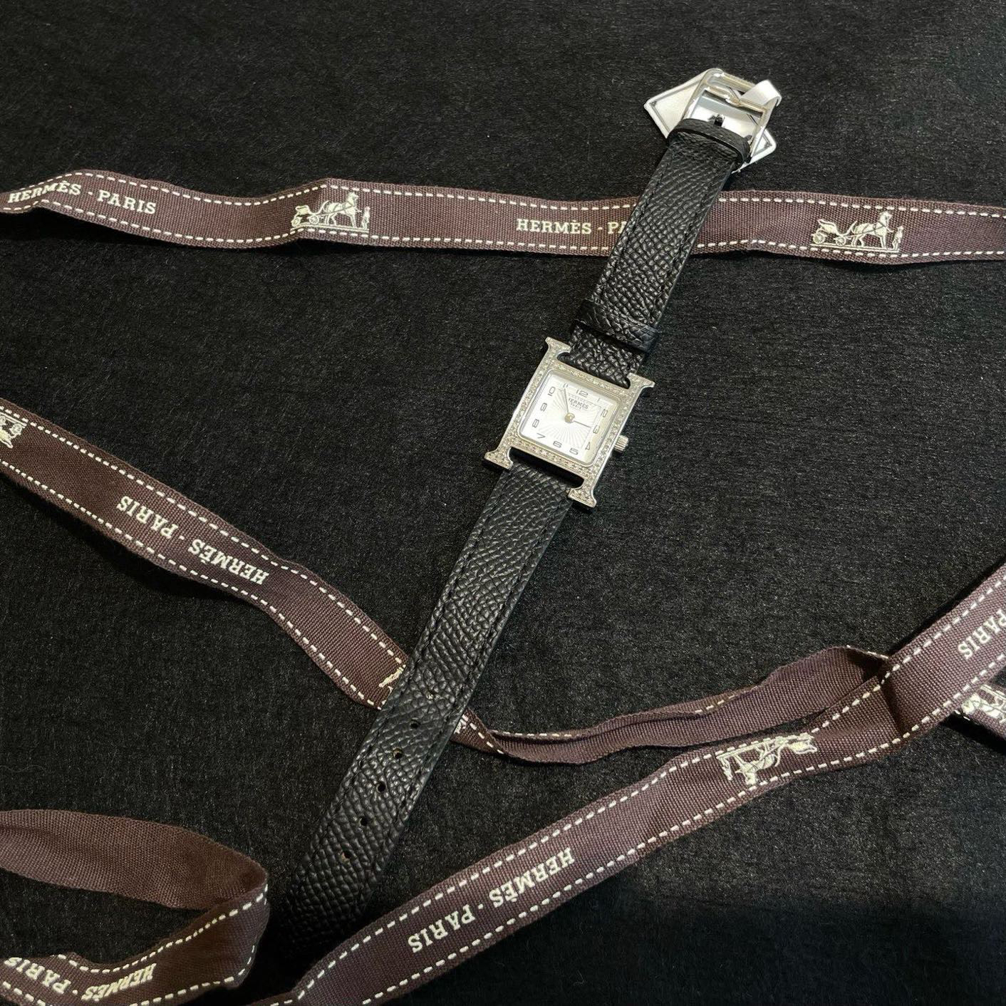 95新 Hermes/爱马仕 多宝二奢/14717595/手表 后镶钻卡扣后配