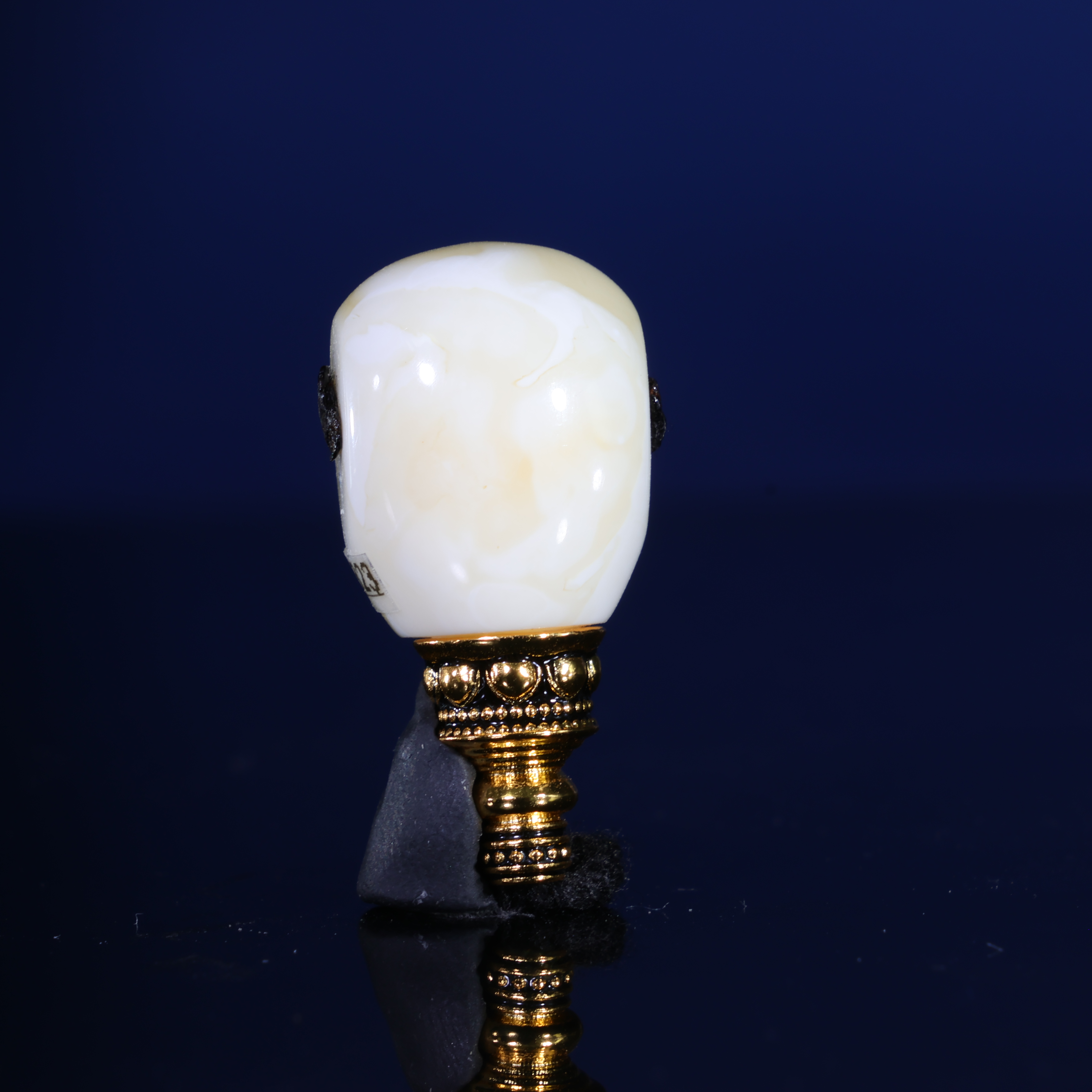 12m蜜蜡三通原矿一物一图瓷白蜡满蜡分体三通佛头蜜蜡配饰C323