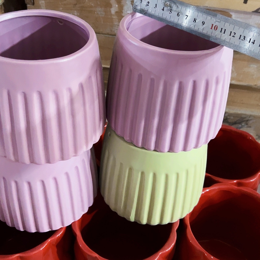 有孔外贸尾单陶瓷花盆凑单10米包邮