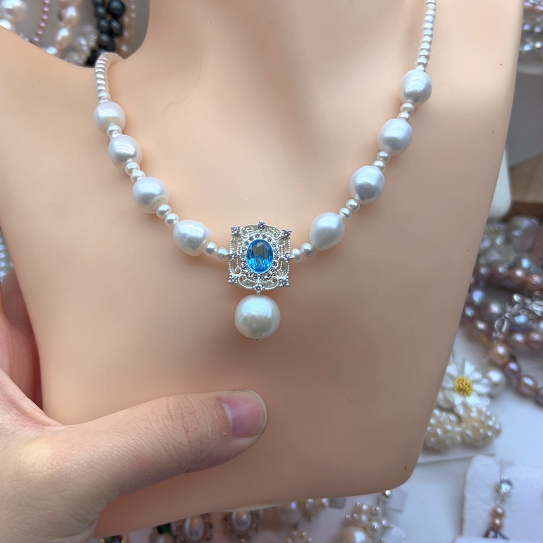 未镶嵌颈饰淡水珍珠