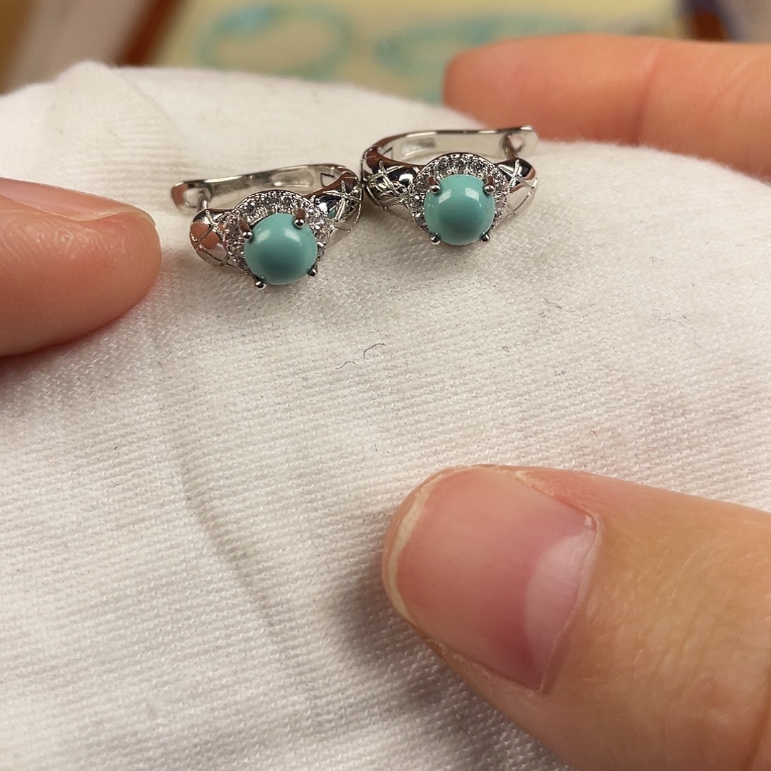 绿松石银S925镶嵌配饰