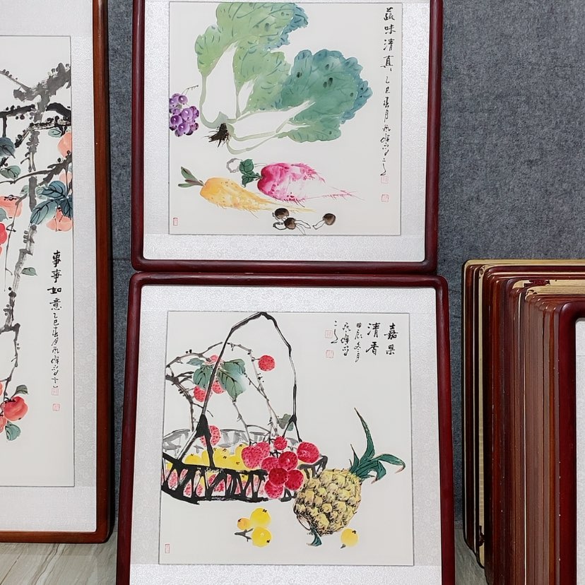 【闪购商品】国画书画作品带框65×65厘米