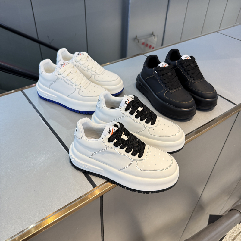 20205欧洲站滑板空军粒面皮厚底低帮工装鞋时尚休闲鞋男时尚圆头