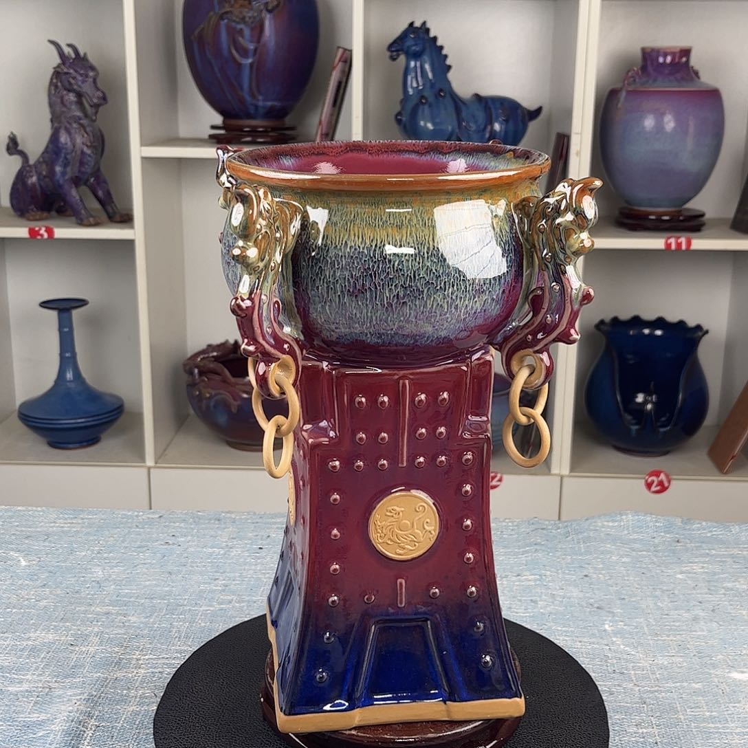 瓷片聚宝盆大师作品