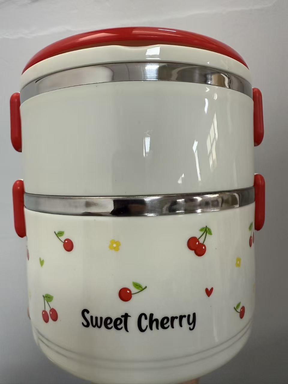 2层便当盒纯色3层保温可爱风饭盒保温桶分格学生带盖