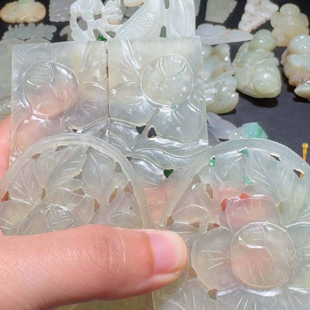 富***哥蛇纹石玉未镶嵌颈饰111