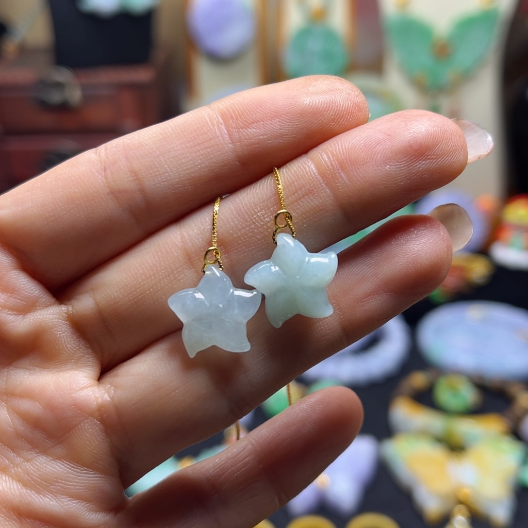 颈饰未镶嵌翡翠天然翡翠耳饰