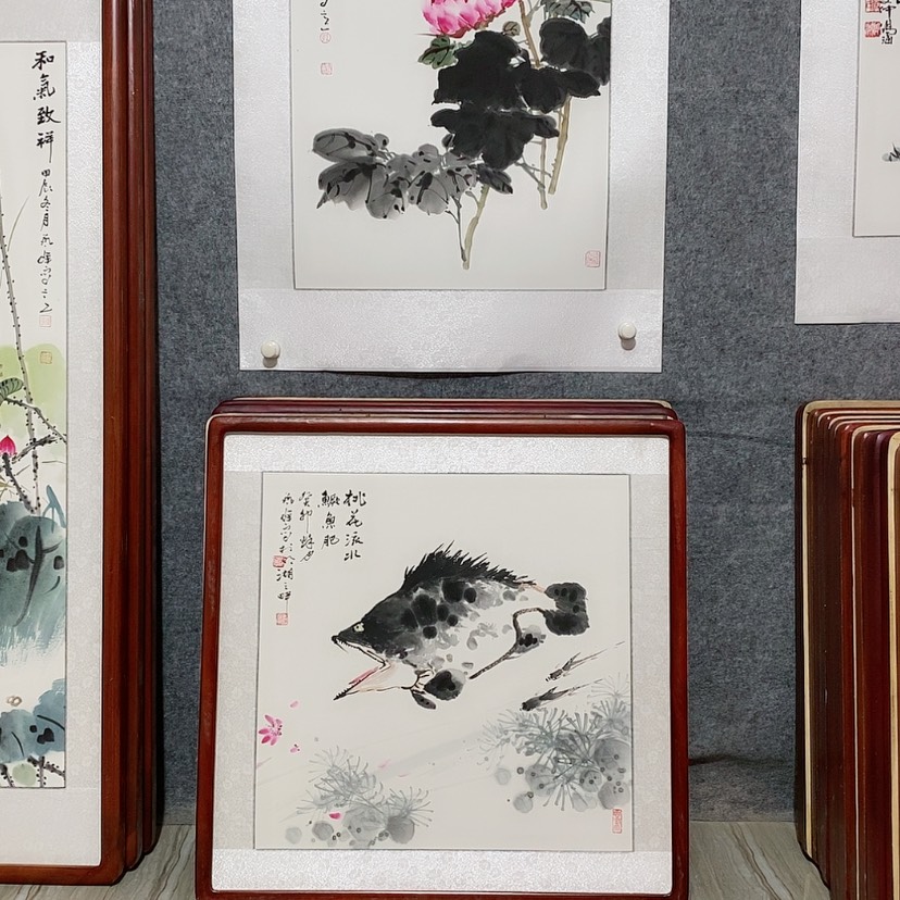 【闪购商品】国画书画作品带框65×65厘米
