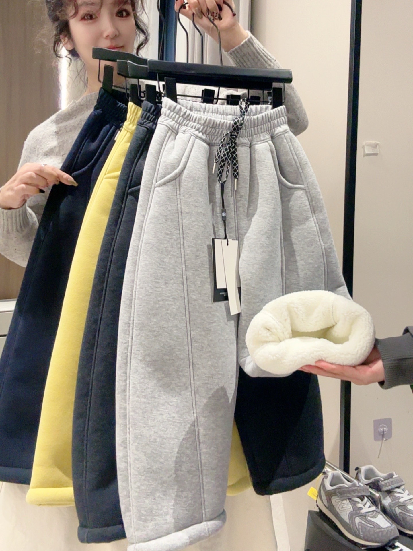 【发财马】冬季加绒加厚中大童儿童宽松运动裤Lenkid-3266