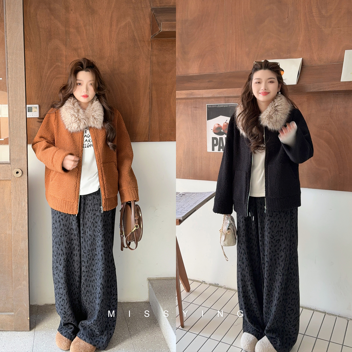 应小姐【暖暖火炉】微胖大码冬季显瘦百搭韩版加厚保暖复古宽松外套