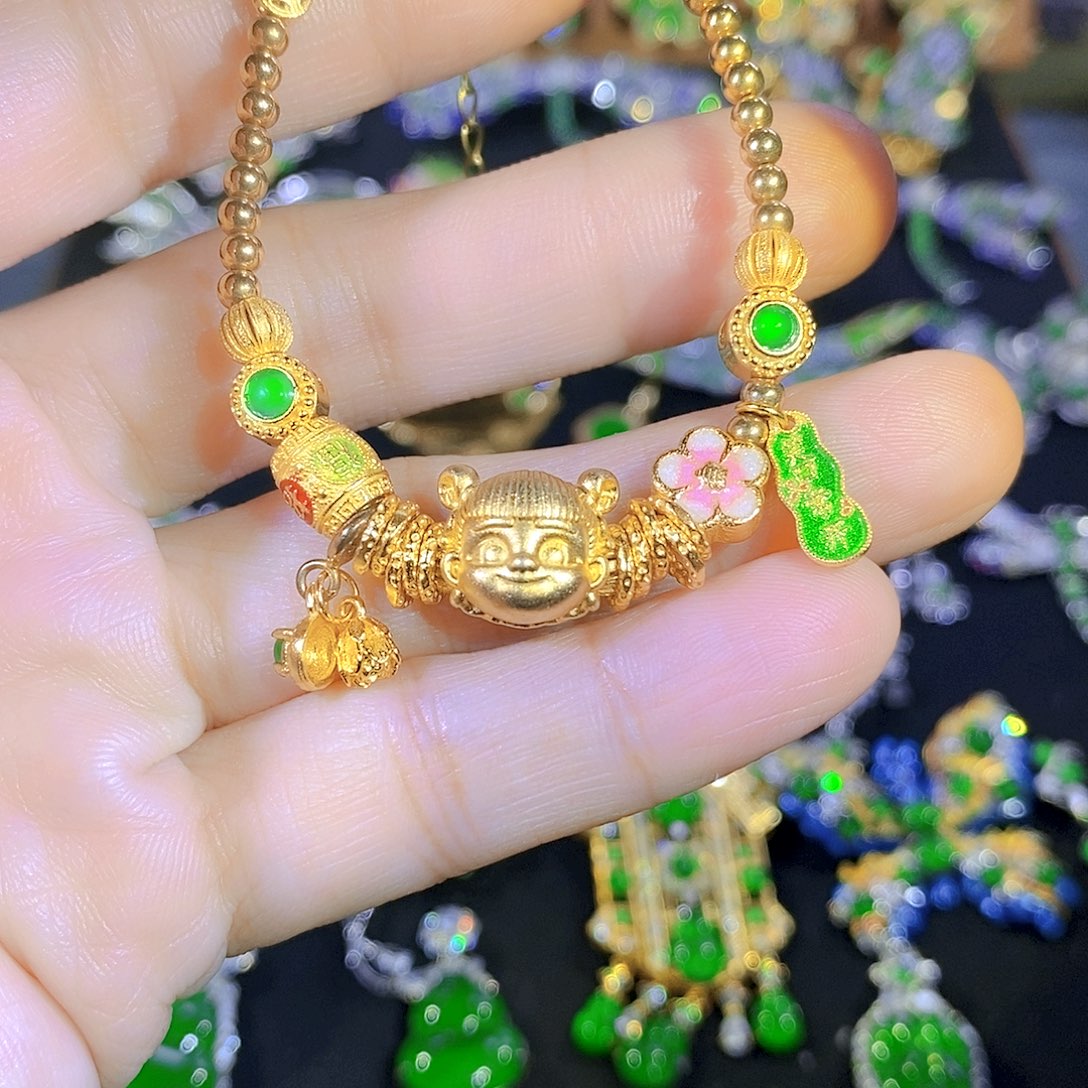 吊坠(不含链)银S925镶嵌翡翠