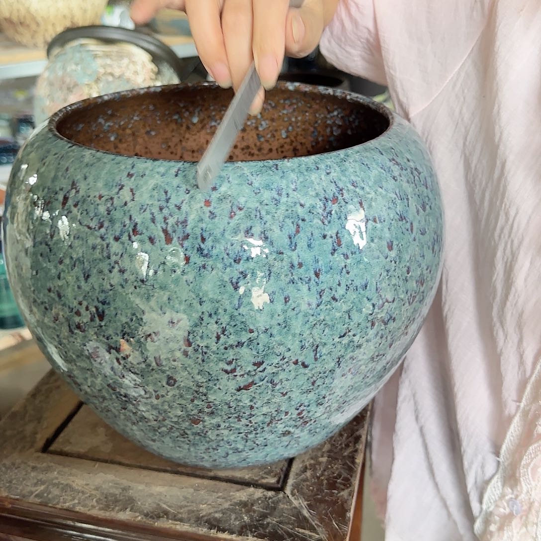 紫砂花盆王嫂花盆0921-203高28口23