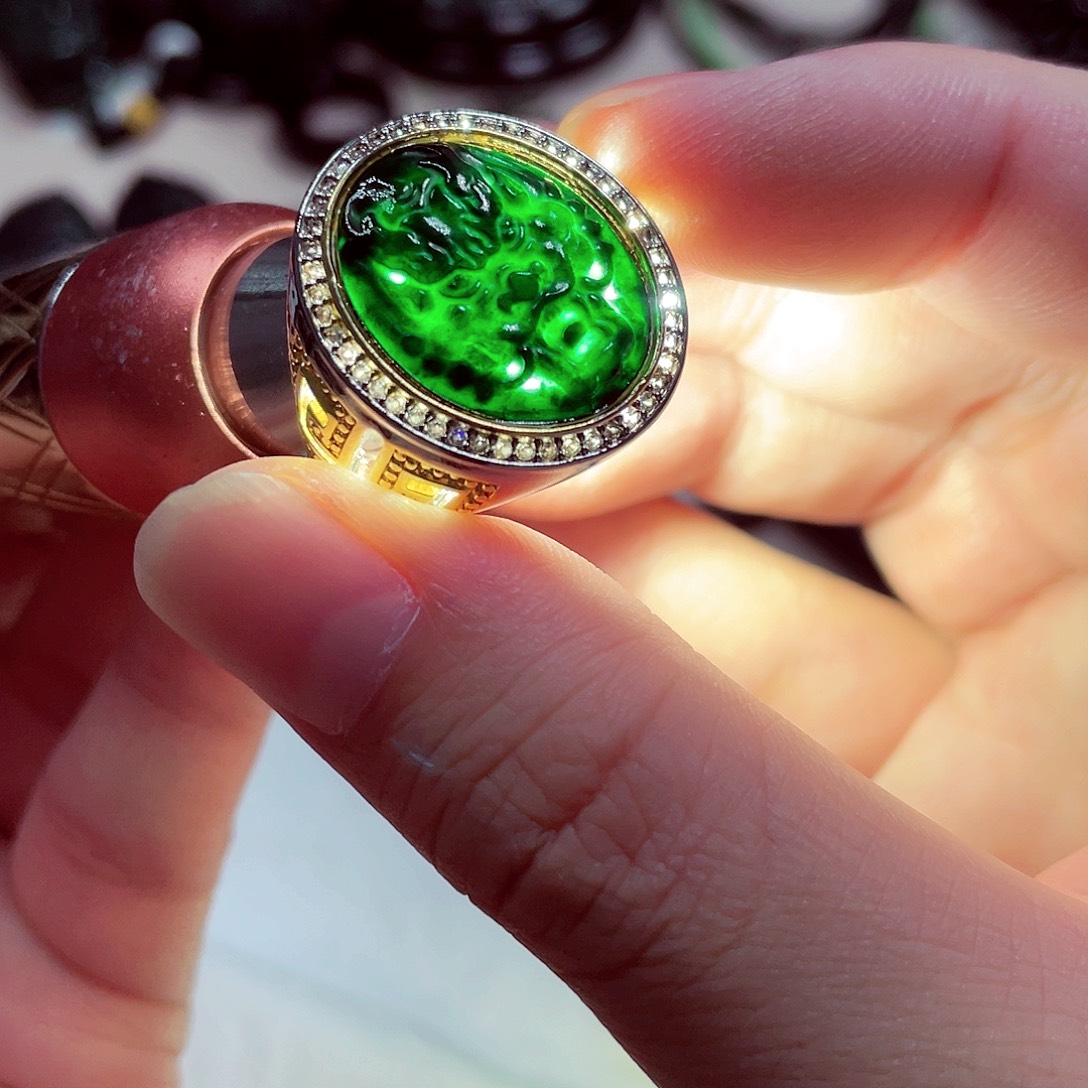 翡翠14K金镶嵌颈饰先鉴后发一物一证