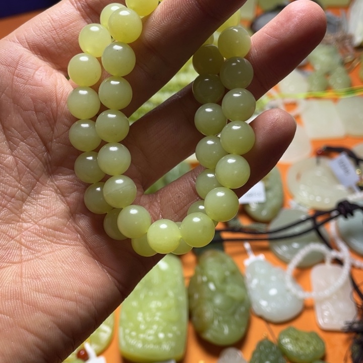 非金属新疆黄口手串卡10