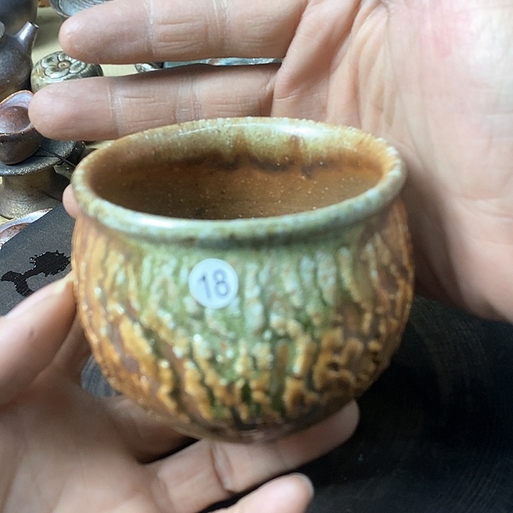 手工粗陶、柴烧茶器200c c