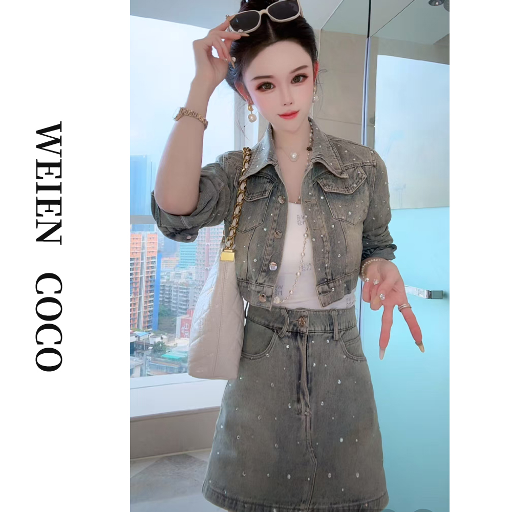 【薇恩COCO】时尚牛仔外套短裤套装百搭潮流春夏上新二件套S3645