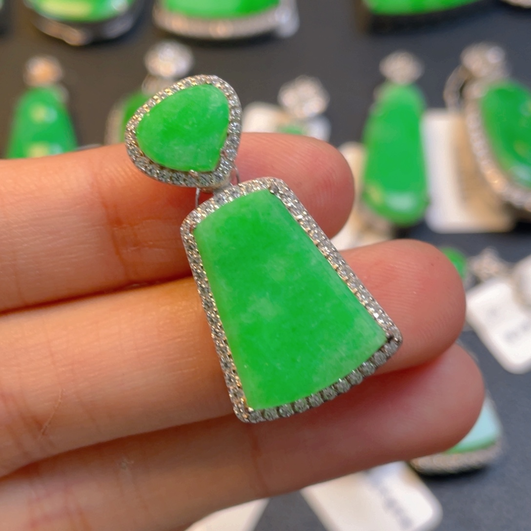 翡翠银S925镶嵌颈饰