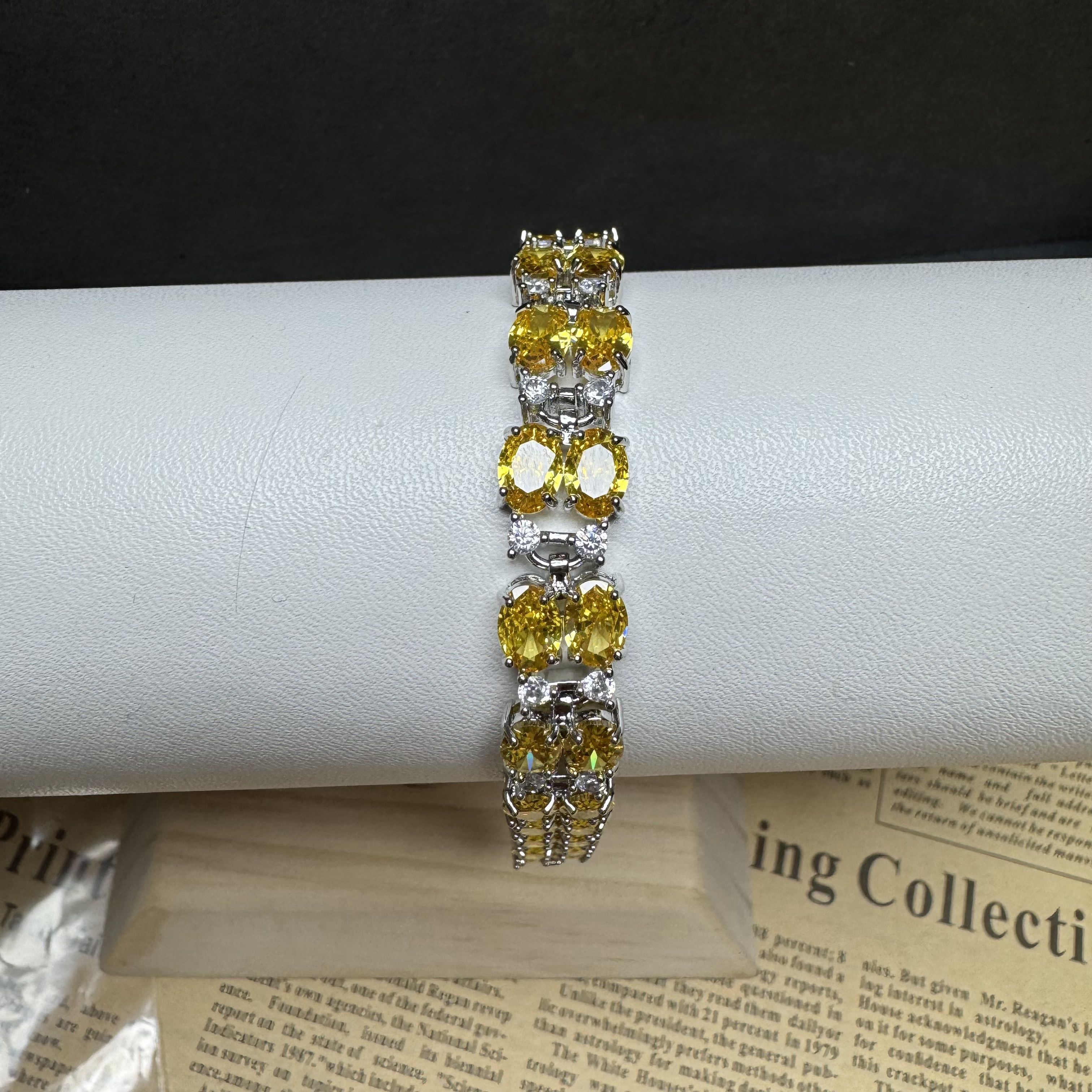 C101双排黄色手链百搭款气质款