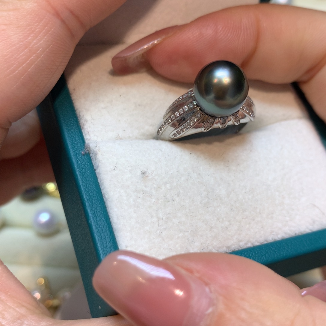 海水珍珠戒指银S925镶嵌