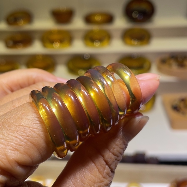 琥珀戒指未镶嵌指环88一个