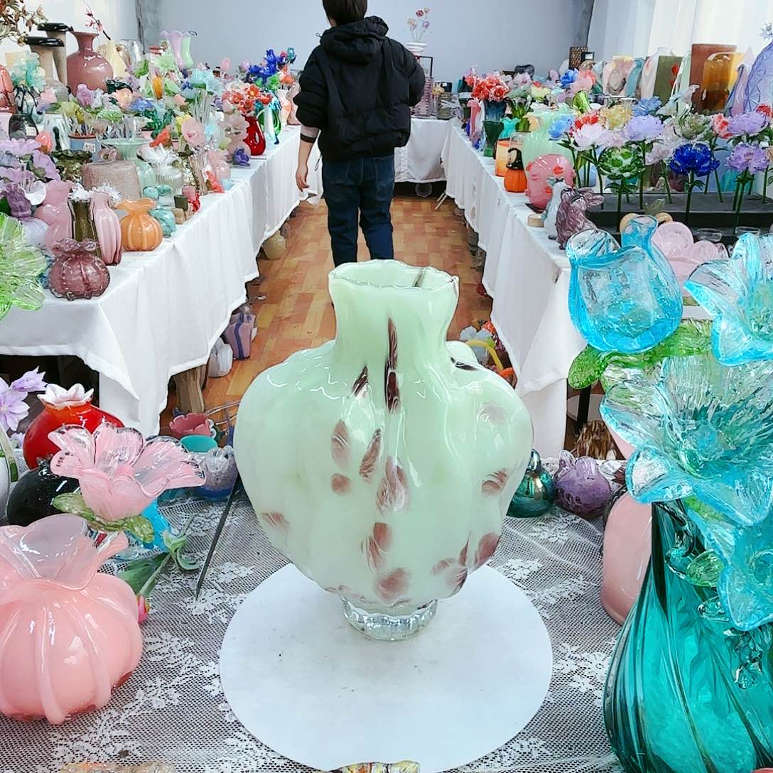 花***奴福利不退不换琉璃花瓶艺术品