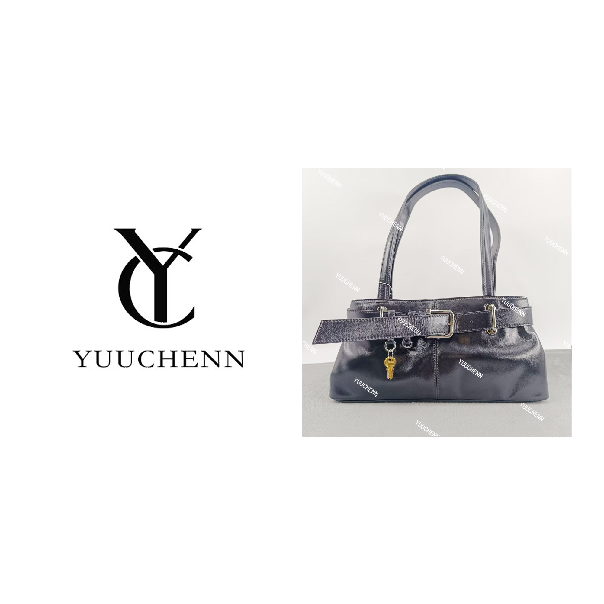 YUUCHENN/38cm原创设计高定真皮包 HH4640