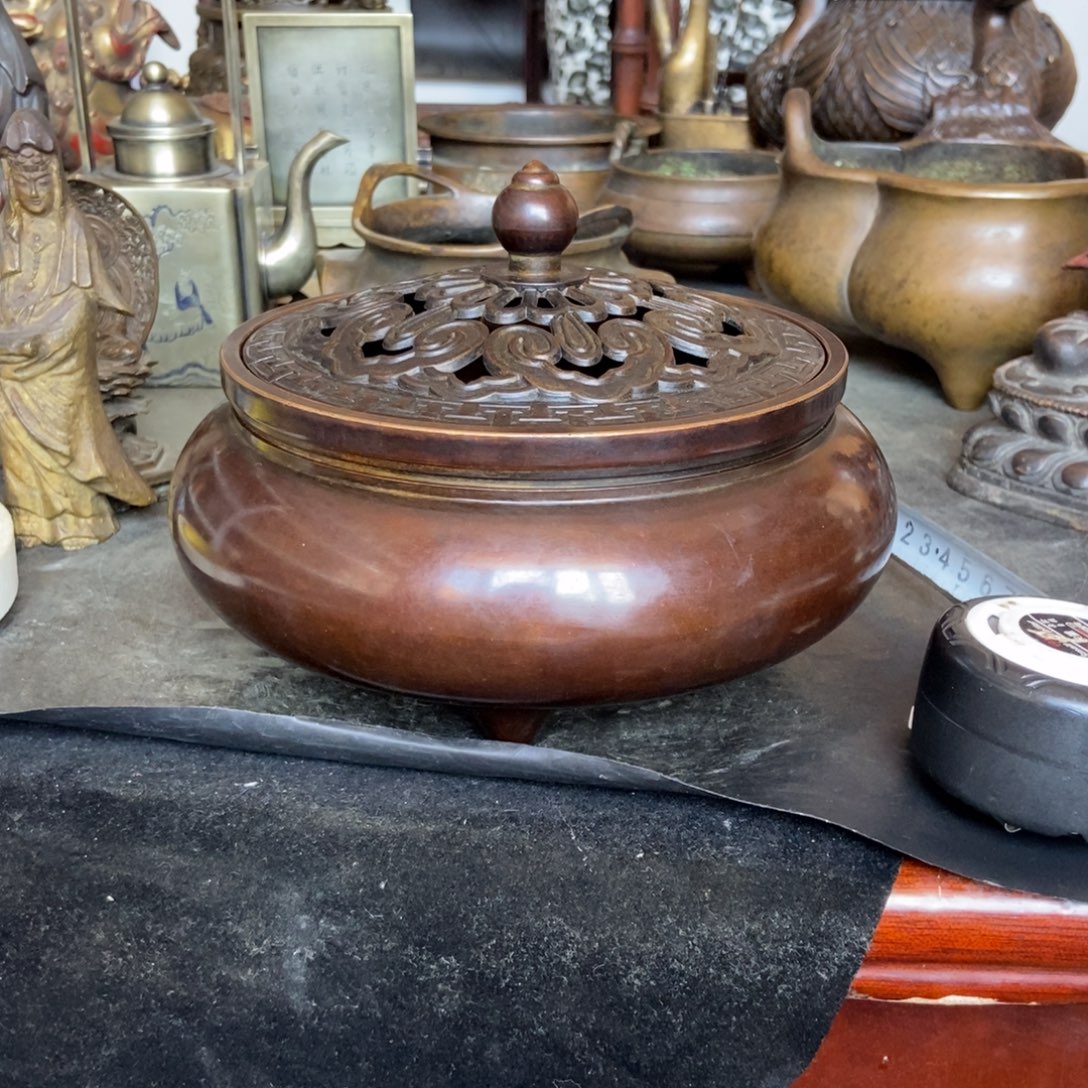 铜器工艺品摆件香炉摆件