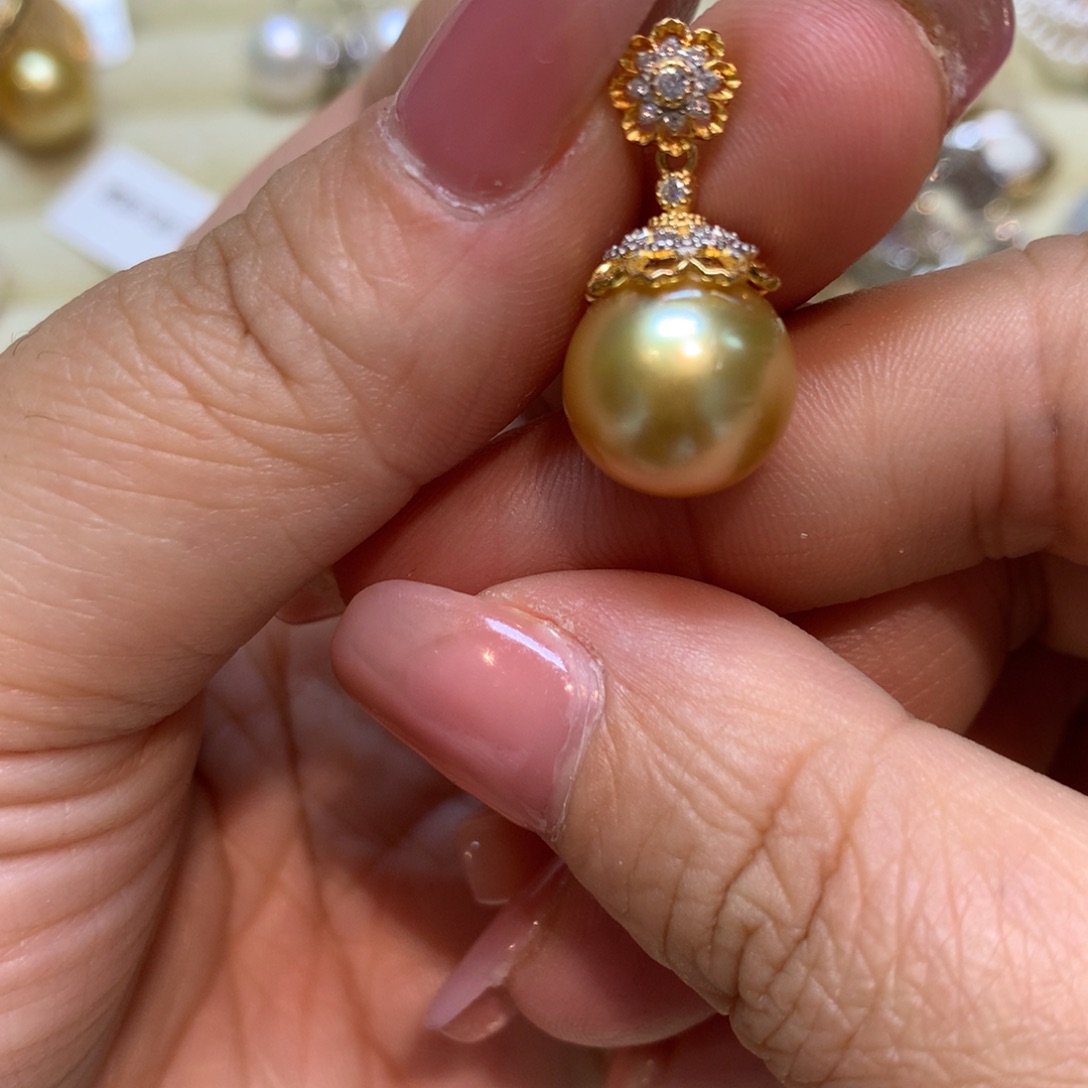 海水珍珠颈饰银S925镶嵌