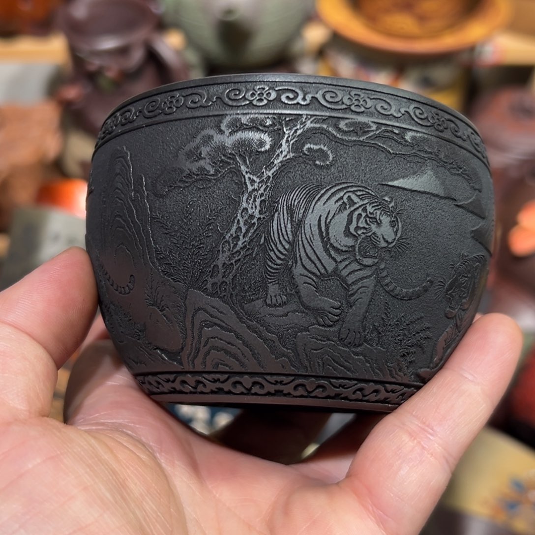 紫砂茶杯宜兴紫砂主人杯