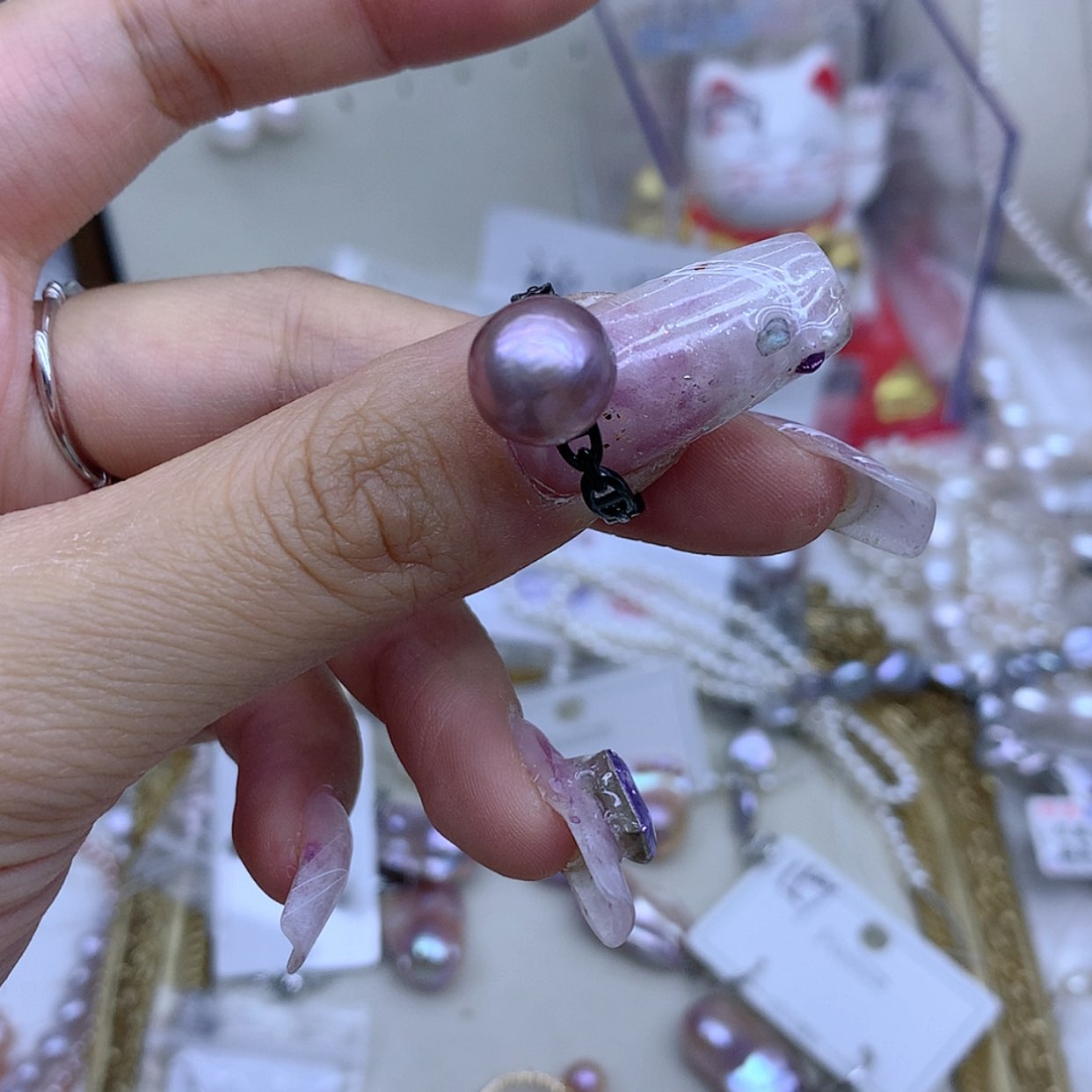 【闪购商品】淡水珍珠戒指银S925镶嵌