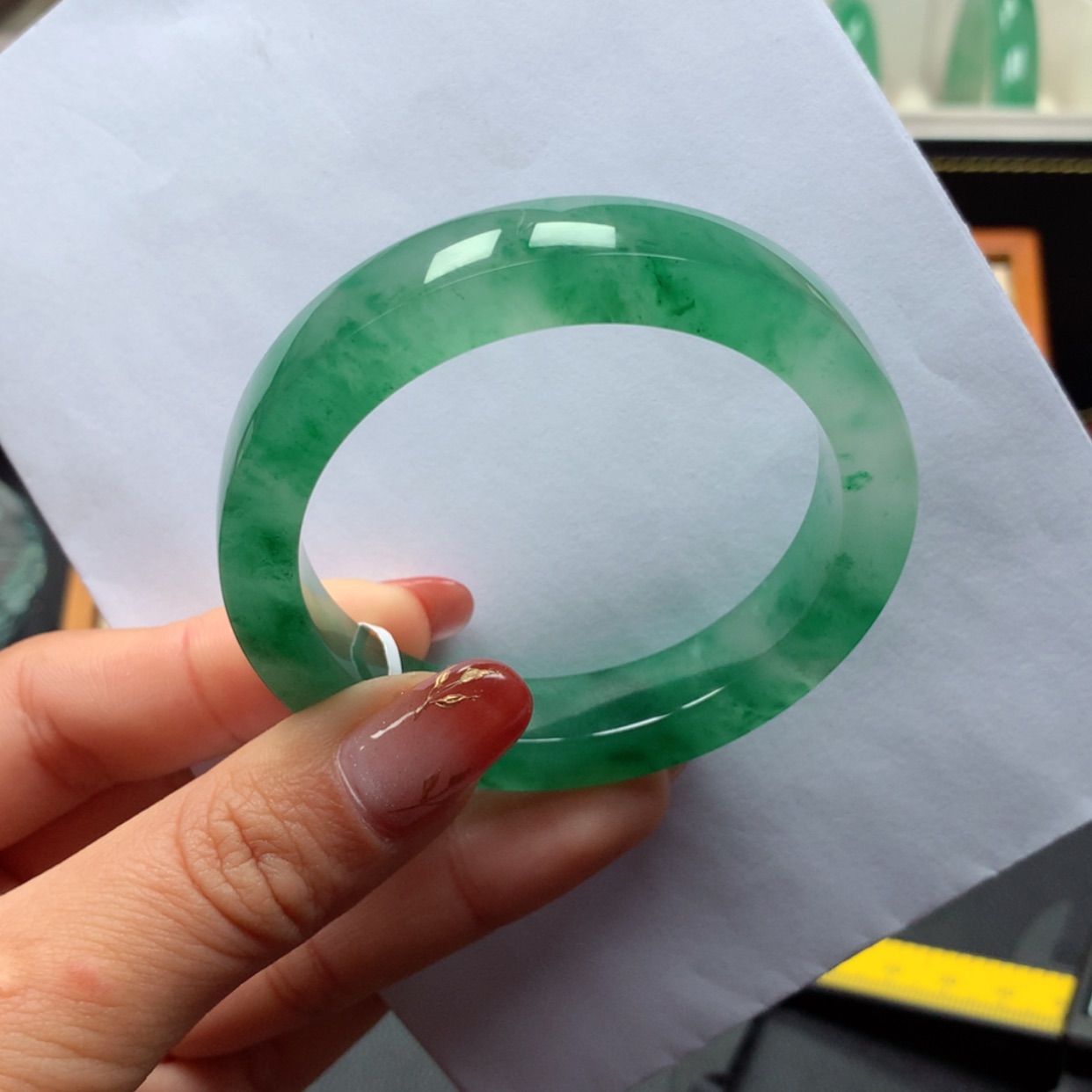 【闪购商品】石英质玉手镯未镶嵌平**福