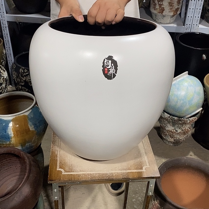 紫砂花盆口26高度36白色………