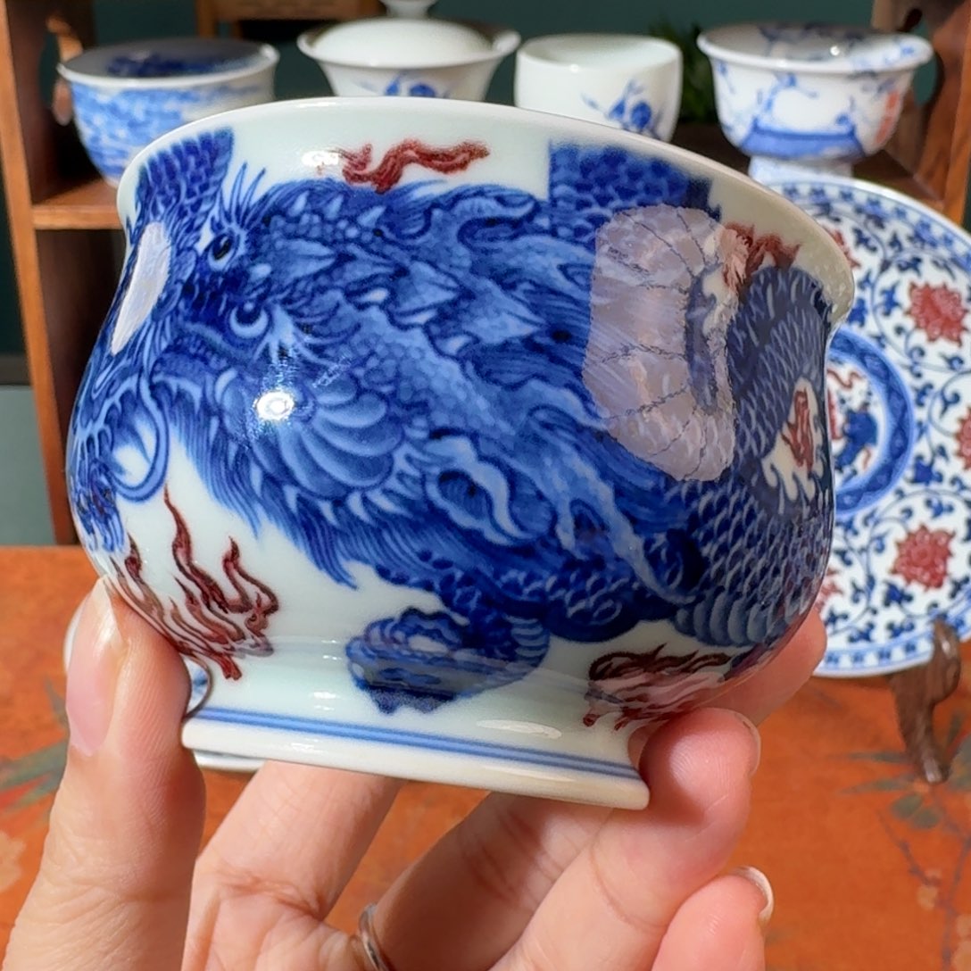 杯永明尚玩铠甲龙炉式杯