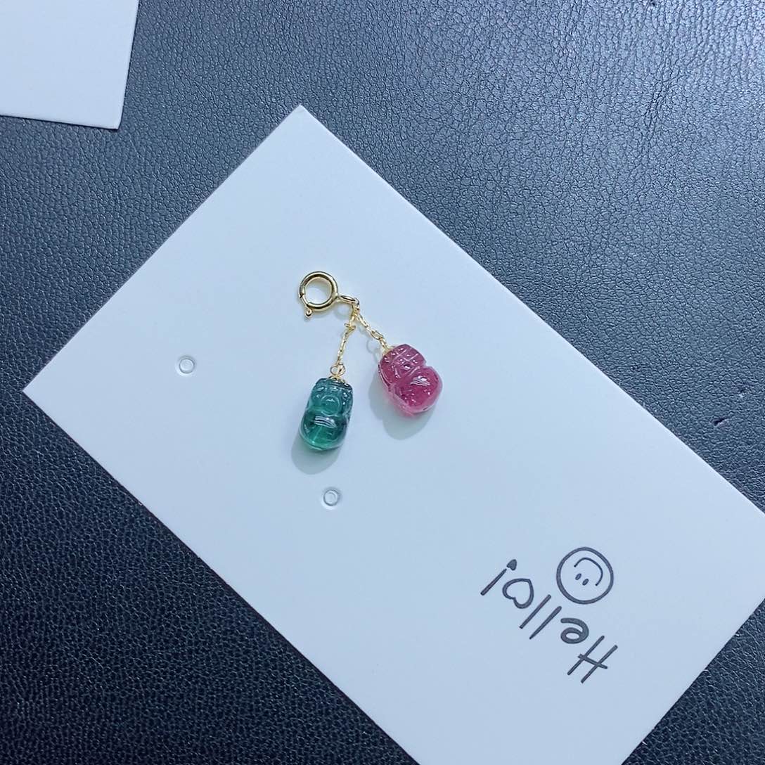 碧玺颈饰未镶嵌碧玺吊坠