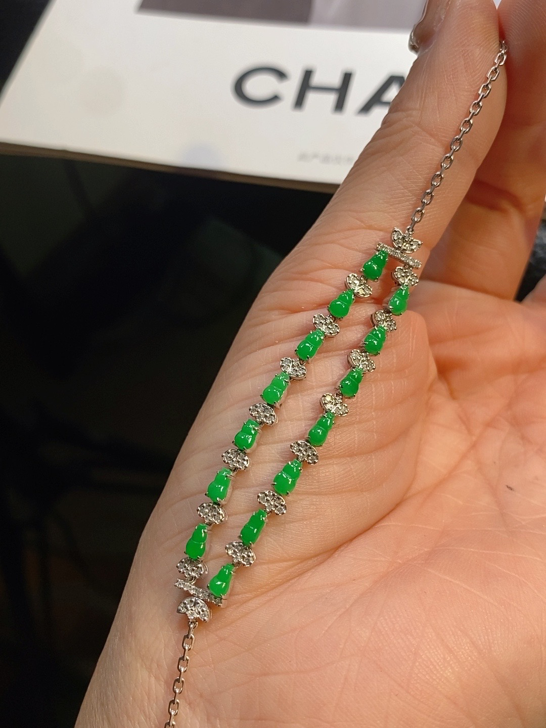 【伊玥珠宝】福利款天然缅甸翡翠A货 阳绿葫芦手链