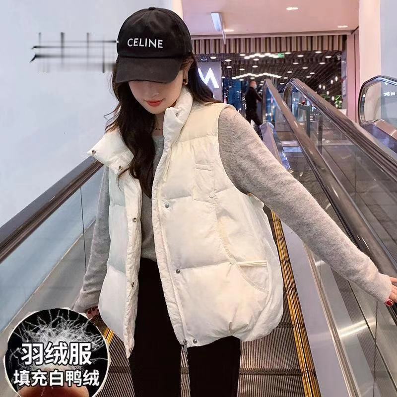 白鸭绒羽绒女短款2025秋冬新宽松外穿马甲女款2025新款爆款
