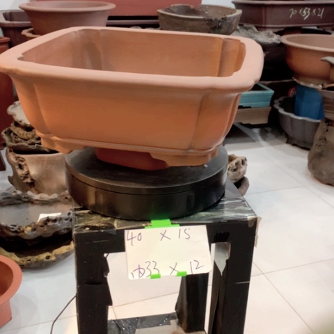 紫砂花盆仿古色四方