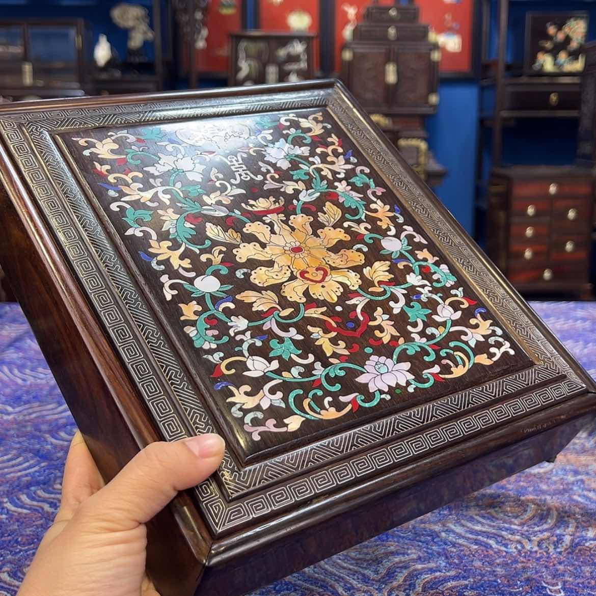 【闪购商品】红酸枝木类成套家具茶盒