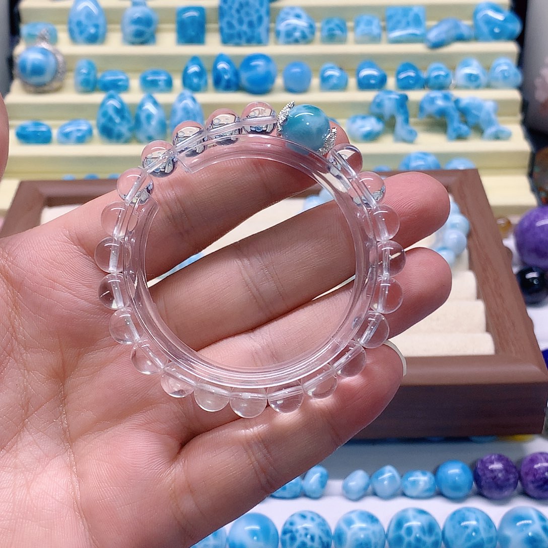 针钠钙石（海纹石）未镶嵌手链